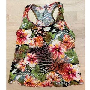 Urvana floral racerback flowy top size Large
